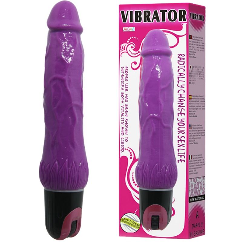 BAILE - VIBRADOR DAAPLY PLEASURE MULTIVELOCIDADE ROXO - Sex Shop Sexy