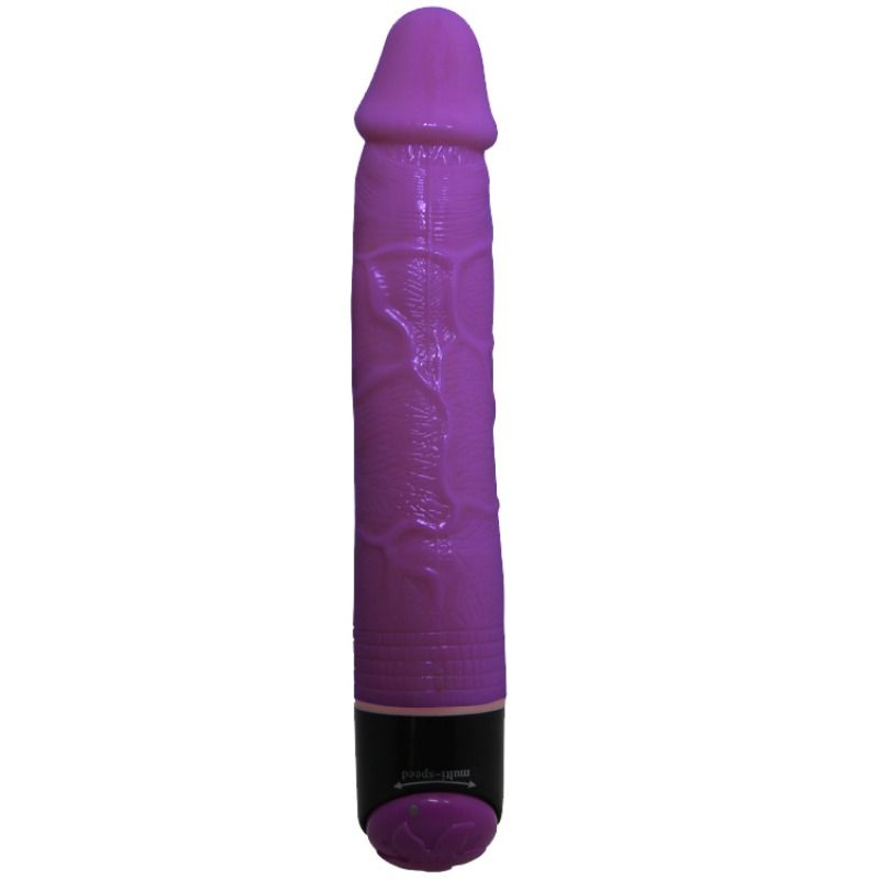 BAILE - COLORFUL SEX VIBRADOR REALISTA LILÁS 23 CM - Sex Shop Sexy