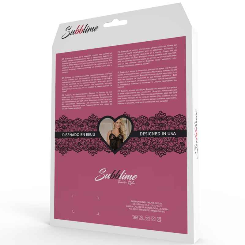 Subblime - Babydoll Mangas Largas Blancas y Boneca con Franja SM