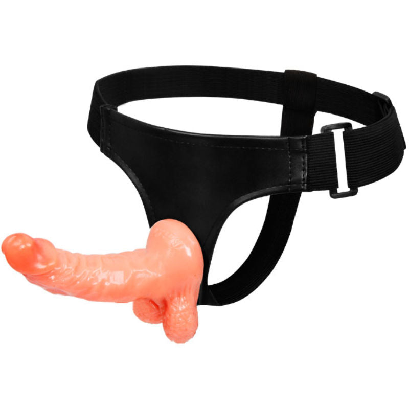 BAILE - ARNÊS COM PÊNIS REALISTA E CUECA AJUSTÁVEL ULTRA PASSIONATE 15.5 CM - Sex Shop Sexy