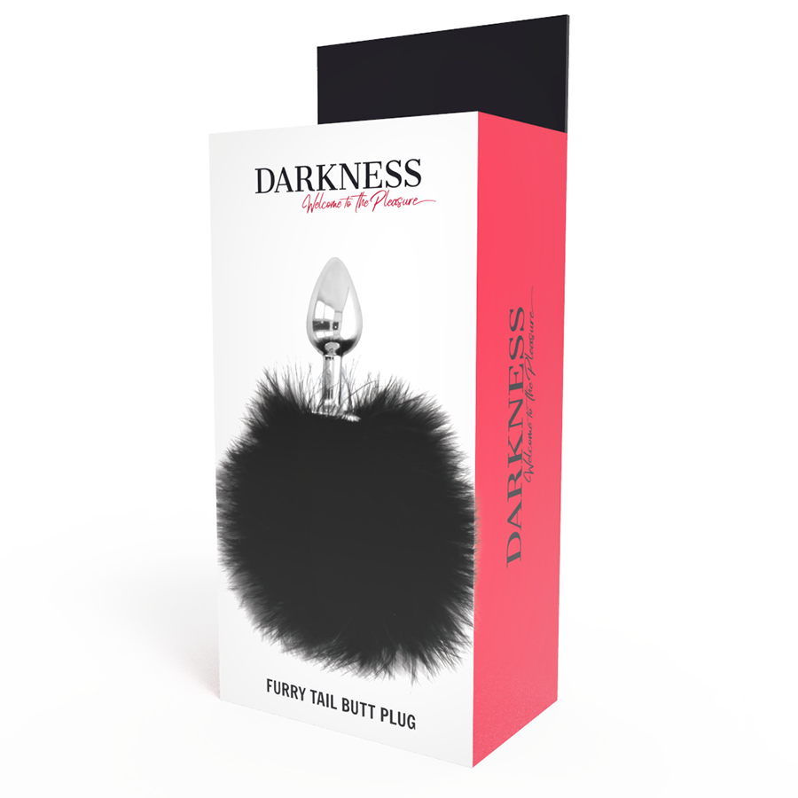 DARKNESS - BUTTPLUG ANAL EXTRA COM CAUDA PRETA 7 CM
