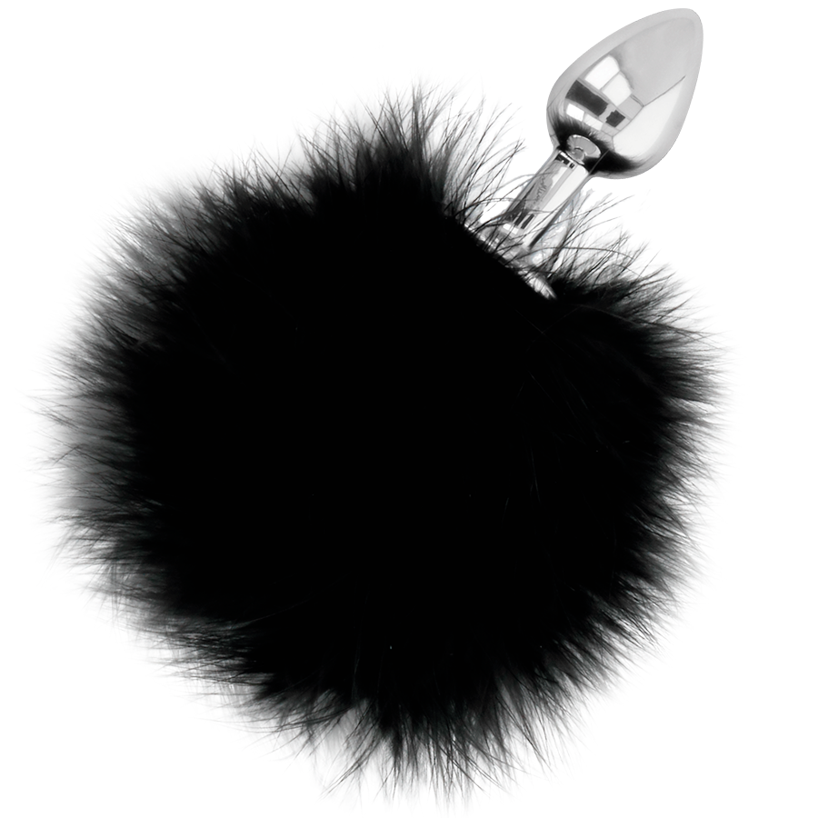 DARKNESS - BUTTPLUG ANAL EXTRA COM CAUDA PRETA 7 CM