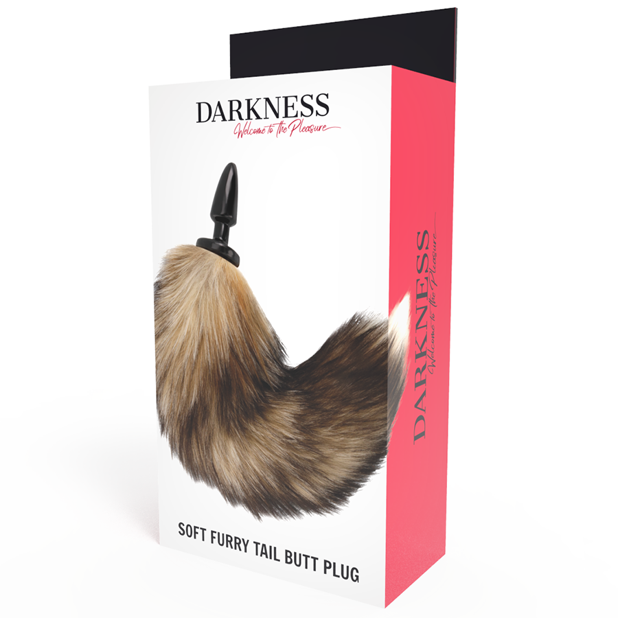 DARKNESS - CAUDA NATURAL CON PLUG ANAL DE SILICONA 10 CM