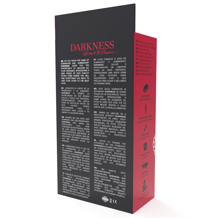 DARKNESS - COLLAR DE POSTURA CÓMODO CON CADENA DE CUERO