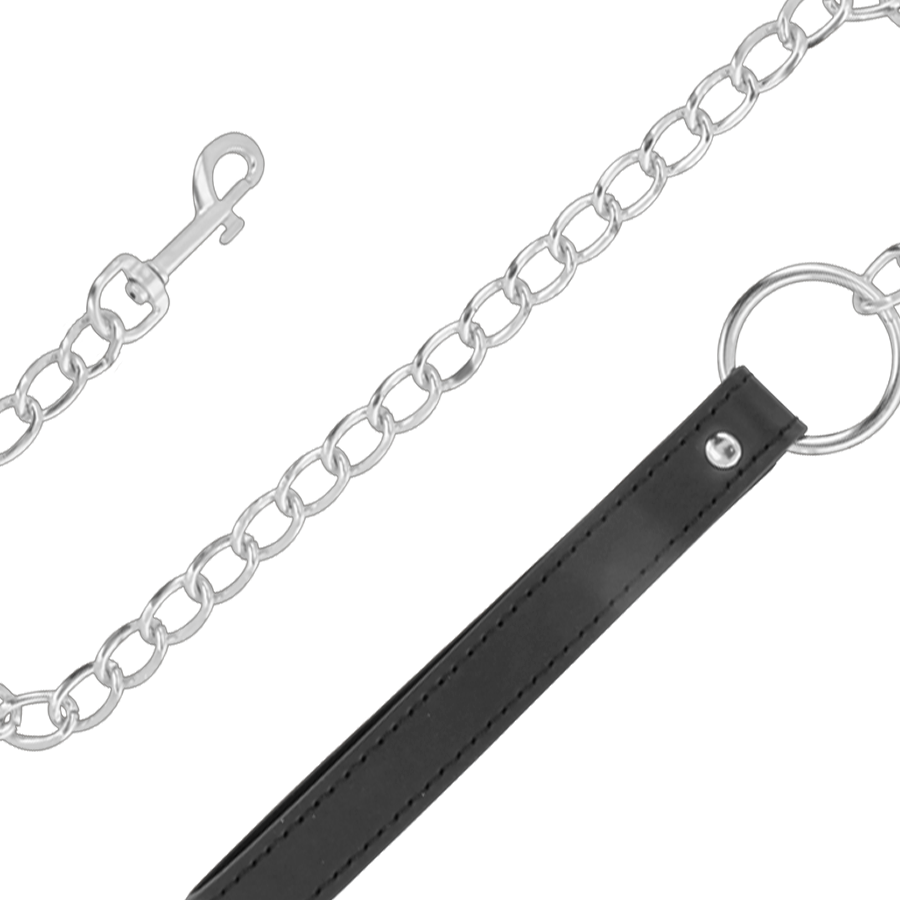DARKNESS - COLLAR DE POSTURA CÓMODO CON CADENA DE CUERO