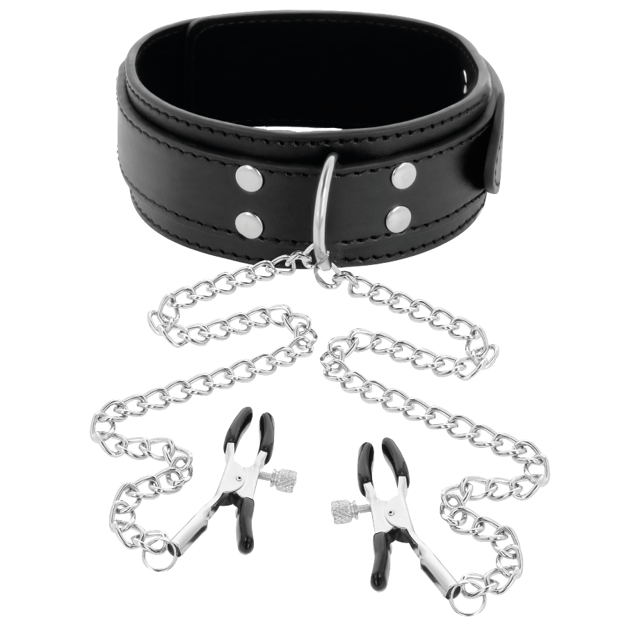 DARKNESS - COLLAR CON PINZAS DE PICO NEGRO