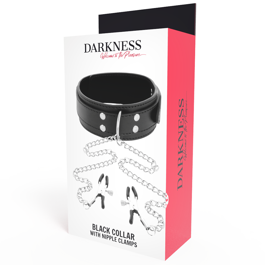 DARKNESS - COLLAR CON PINZAS DE PICO NEGRO