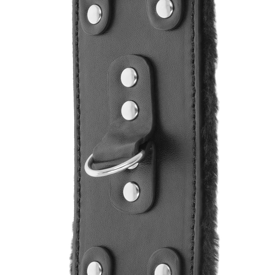 OSCURIDAD - ALGEMAS DE COURO AJUSTVEIS PRETAS COM FORRO