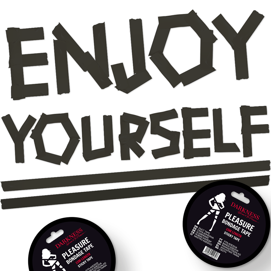 OSCURIDAD - FITA ADESIVA PRETA BONDAGE 15M