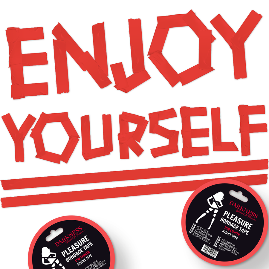 OSCURIDAD - FITA ADESIVA VERMELHA BONDAGE 15M