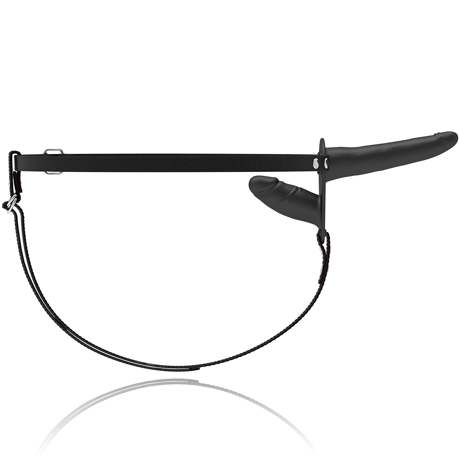 ARNÉS SUMISO FETICHE - DUPLA PENETRAO NEGRO