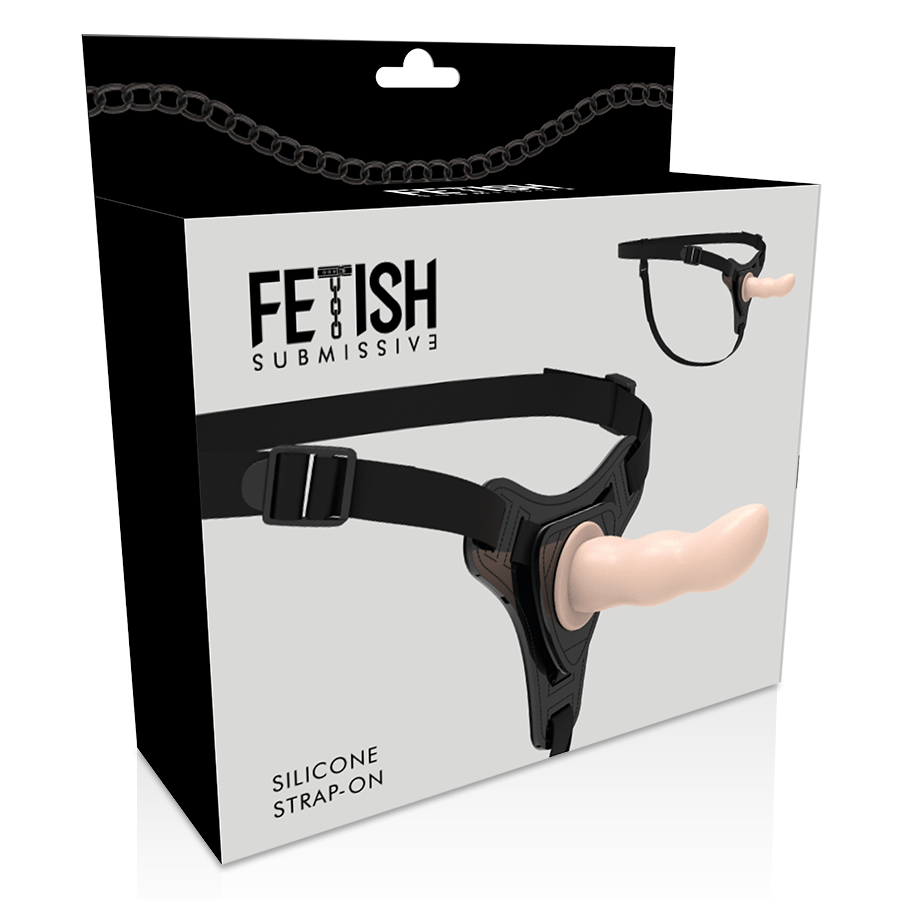 FETISH SUBMISSIVE HARNESS - SILICONE COR DE PELE PONTO G 12.5 CM