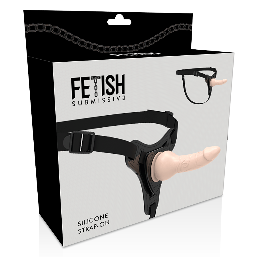 FETISH SUBMISSIVE HARNESS - SILICONE COR DE PELE REALISTA 16 CM