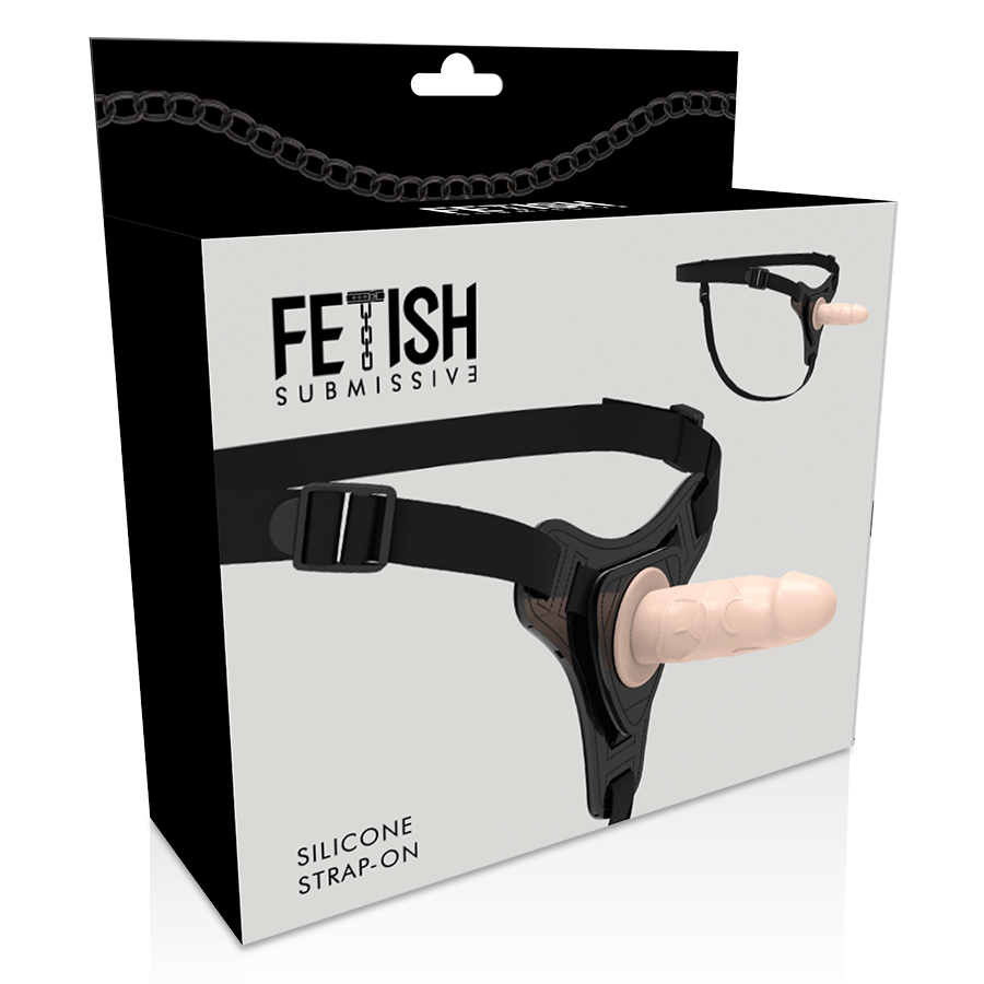 FETISH SUBMISSIVE HARNESS - SILICONE COR DE PELE REALISTA 12.5 CM