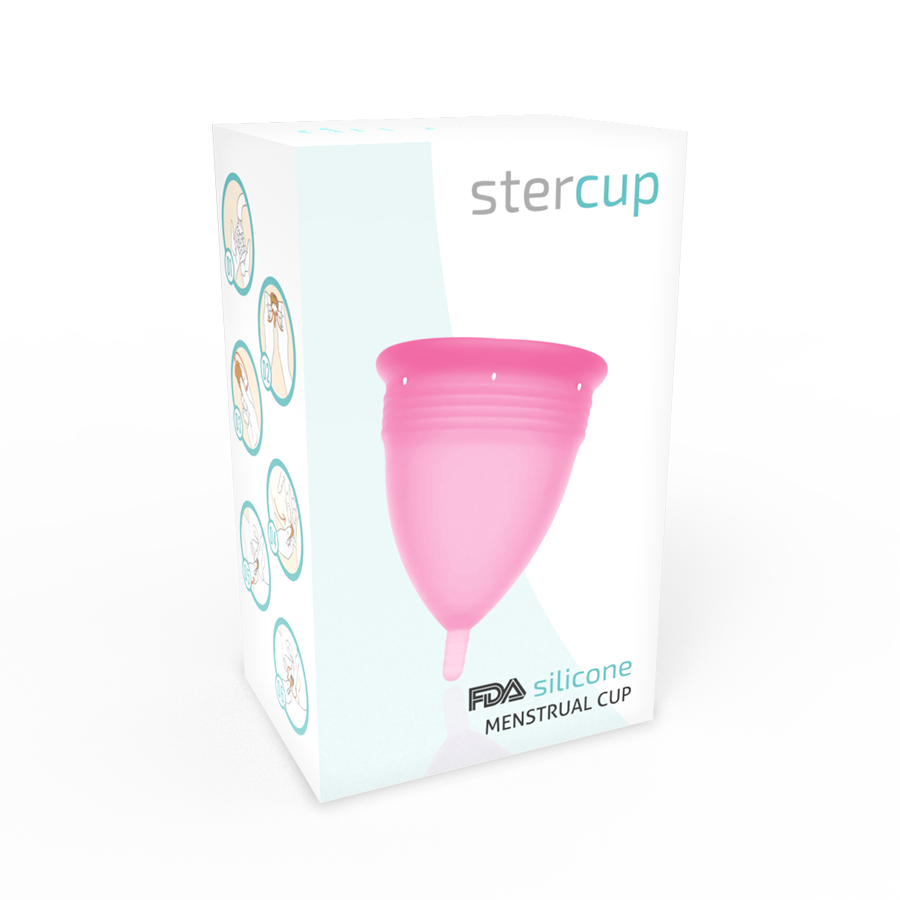 STERCUP - COPO MENSTRUAL DE SILICONA FDA ROSA - TAMANHO L
