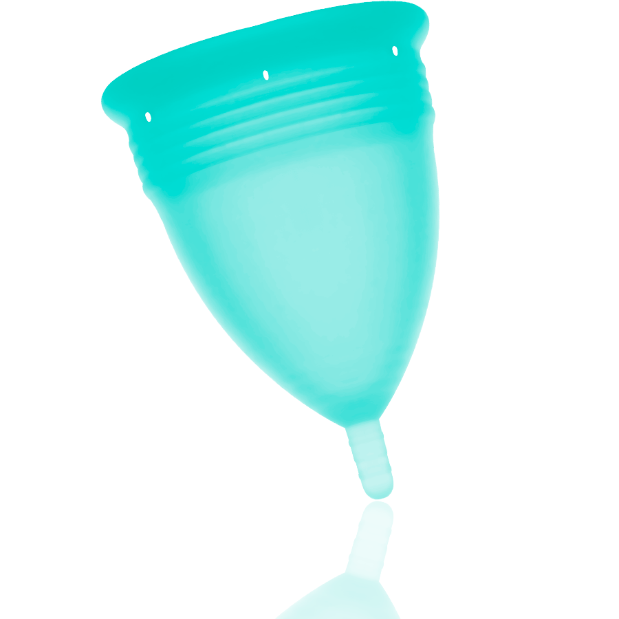 STERCUP - COPO MENSTRUAL DE SILICONA FDA AGUAMARINA - TAMANHO L