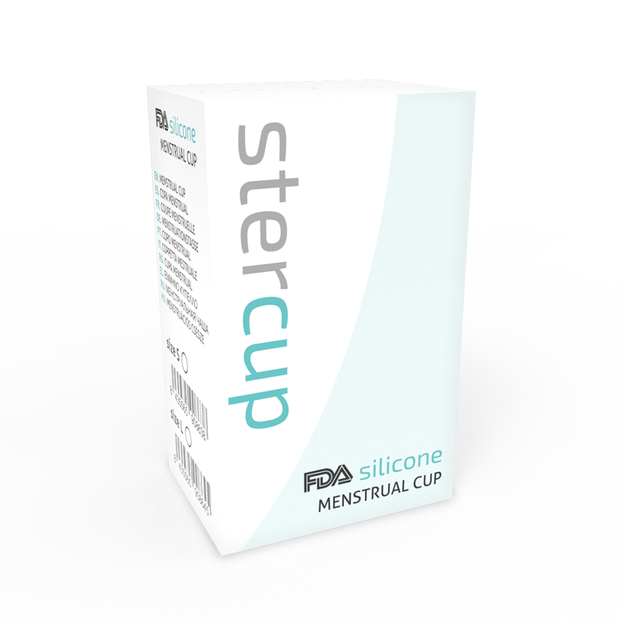 STERCUP - COPO MENSTRUAL DE SILICONA FDA AGUAMARINA - TAMANHO L