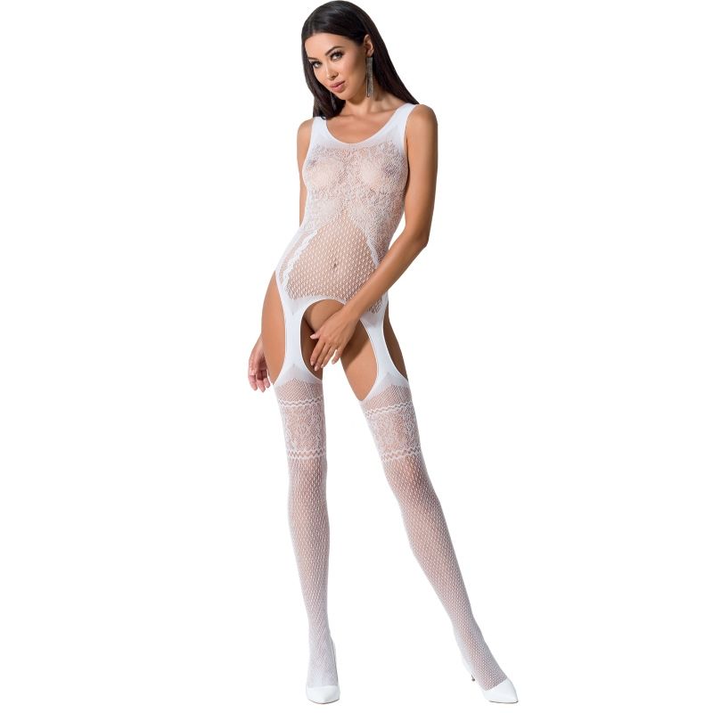 Passion - Mujer BS061 Bodystocking Vermelho Tamanho Único