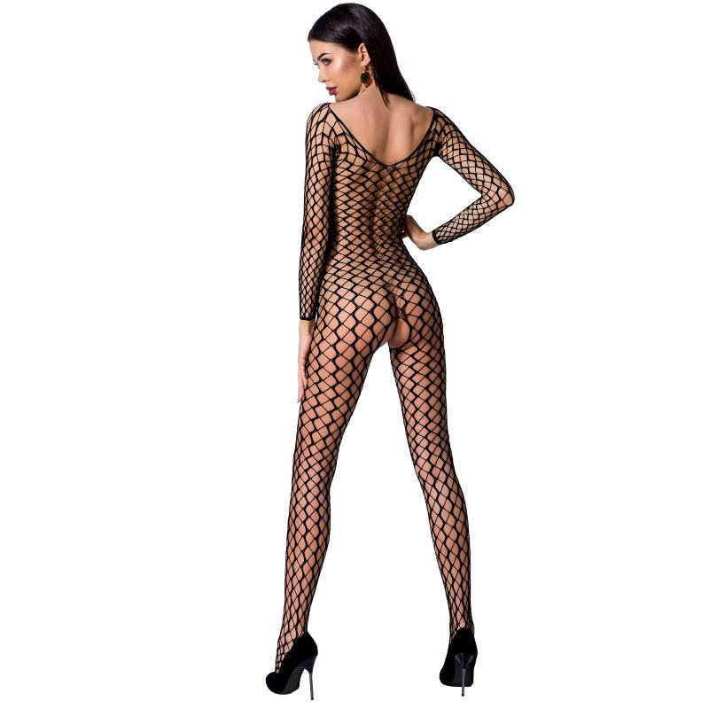 Passion - Mujer BS068 Bodystocking Vermelho Tamanho Único
