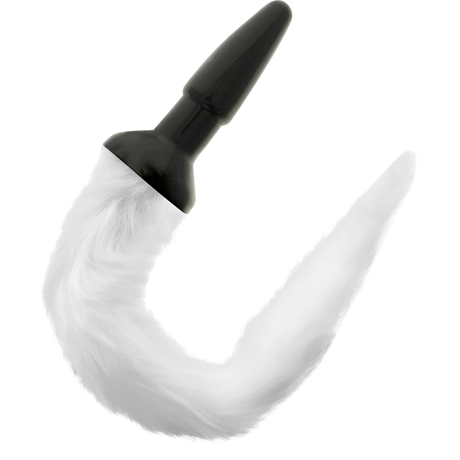 DARKNESS - PLUG ANAL EM SILICONE COM CAUDA BRANCA