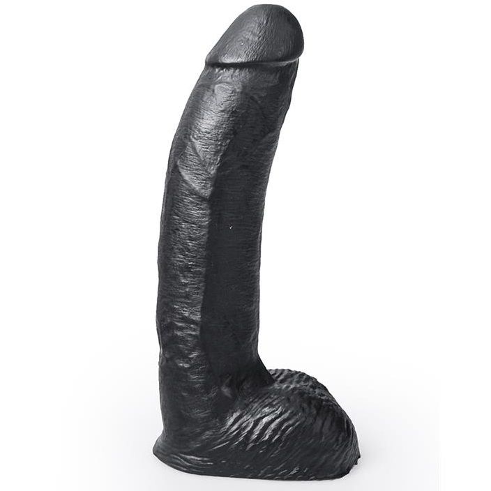 SISTEMA COLGADO - DILDO REALÍSTICO PRETO COR GEORGE 22 CM