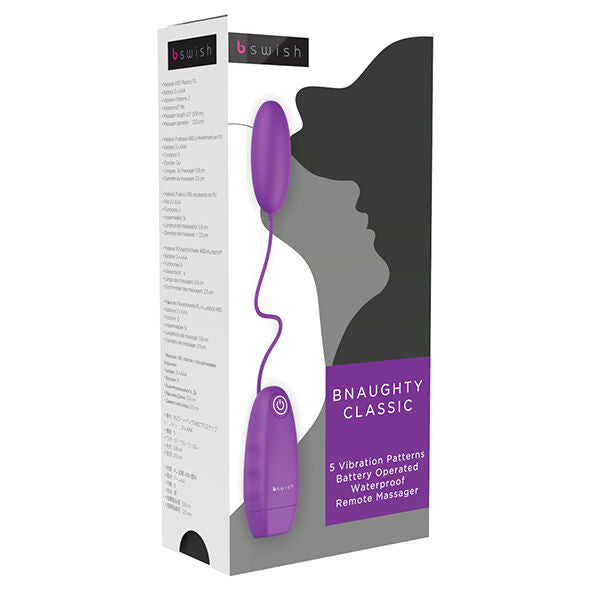 B SWISH - BNAUGHTY CLASSIC BULLET VIBRADOR ROXO - Sex Shop Sexy