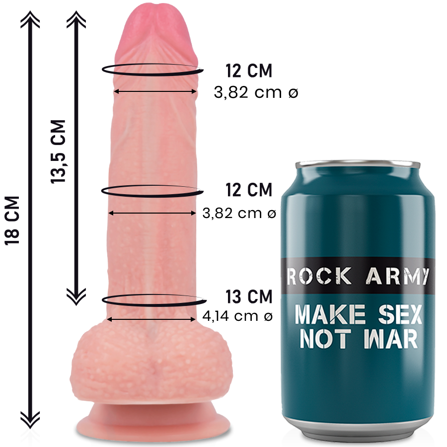 Rockarmy - Silicona Líquido Premium Mustang Realista 18 Cm O 4,14 Cm