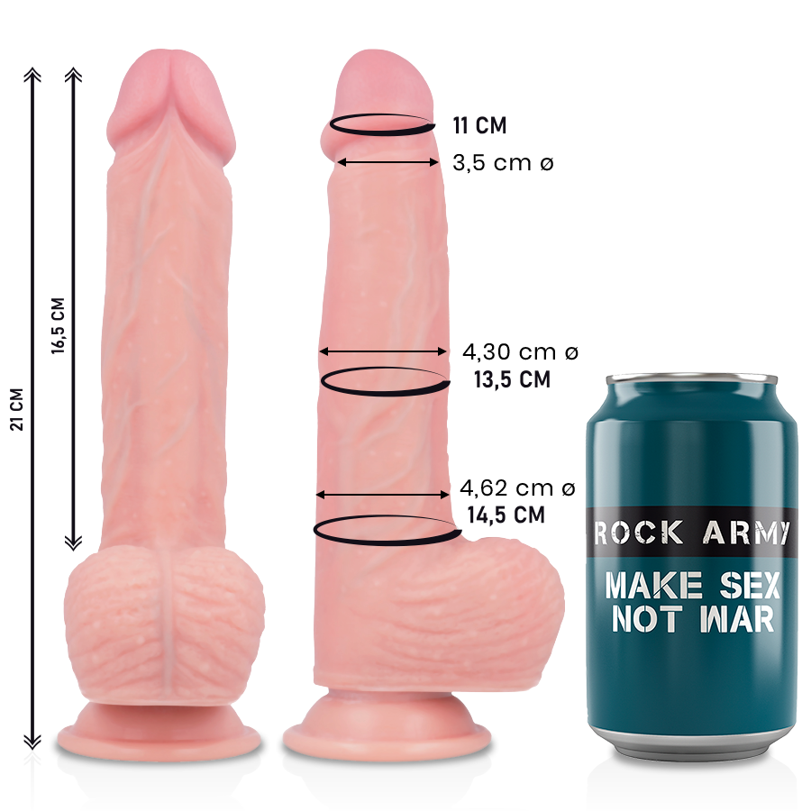 ROCKARMY - DILDO SILICONA LÍQUIDA PREMIUM SPITFIRE 21 CM -O- 4.62 CM