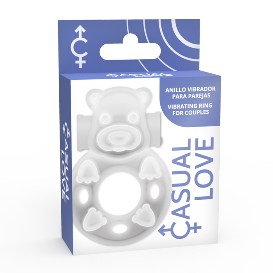 CASUAL LOVE - 26 ANEL VIBRADOR COELHINHO TRANSPARENTE - Sex Shop Sexy