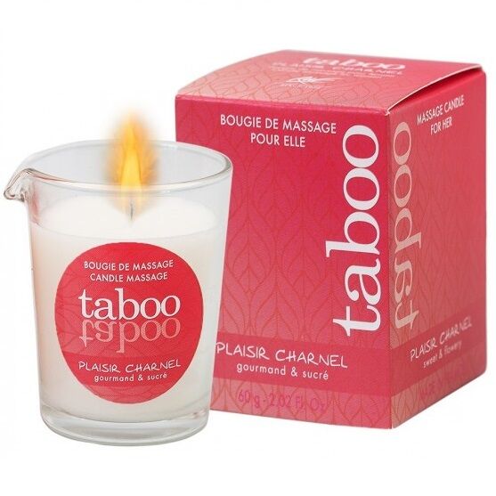 RUF - VELA DE MASAJE TABOO PARA SEU AROMA DE FLOR DE CACAU PLAISIR CHARNEL