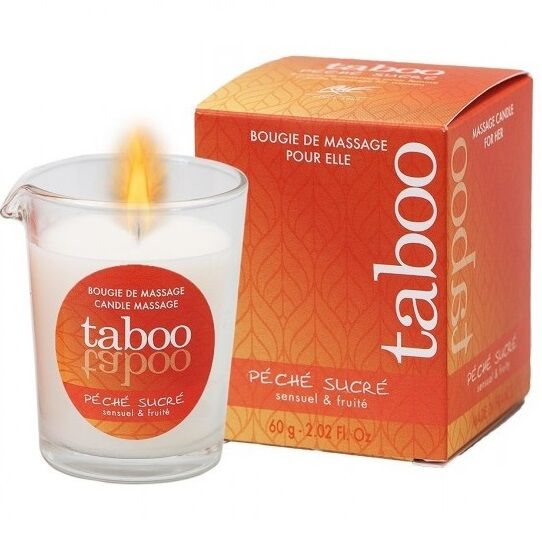 RUF - VELA DE MASAJE TABOO PARA SEU AROMA DE NECTARINA PECHE SUCRE