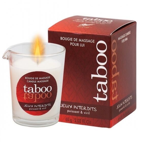 RUF - VELA DE MASAJE TABOO PARA ELE JEUX INTERDITS AROMA DE LÍQUEN SELVAGEM