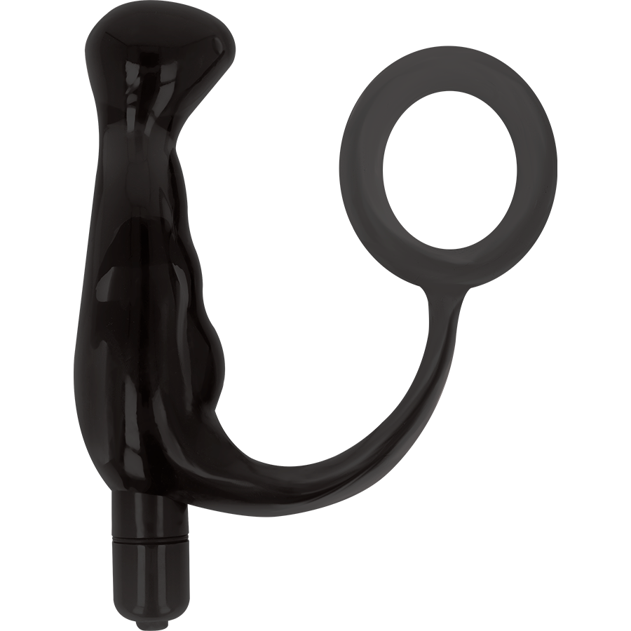 ADDICTED TOYS - VIBRADOR PROST TICO NEGRO 10 CM