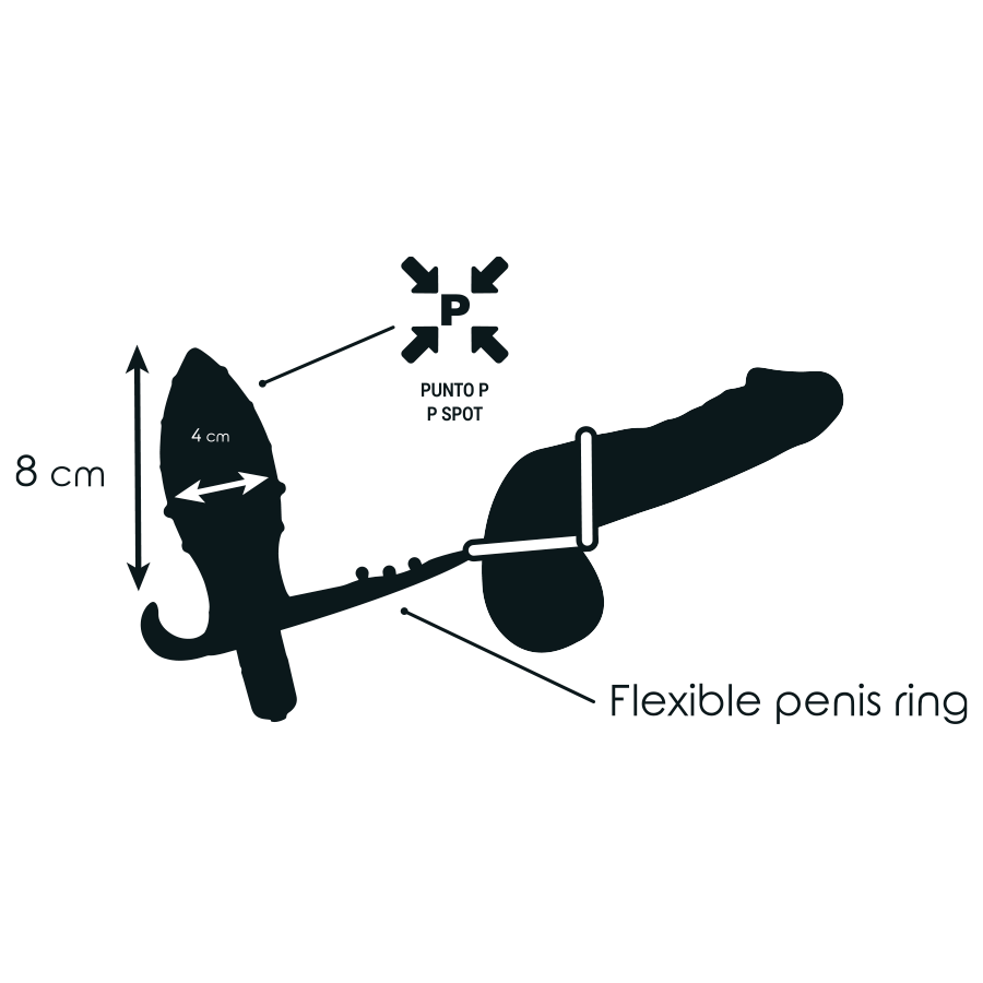 JUGUETES ADICTOS - PLUG ANAL COM ANEL DUPLO PRETO
