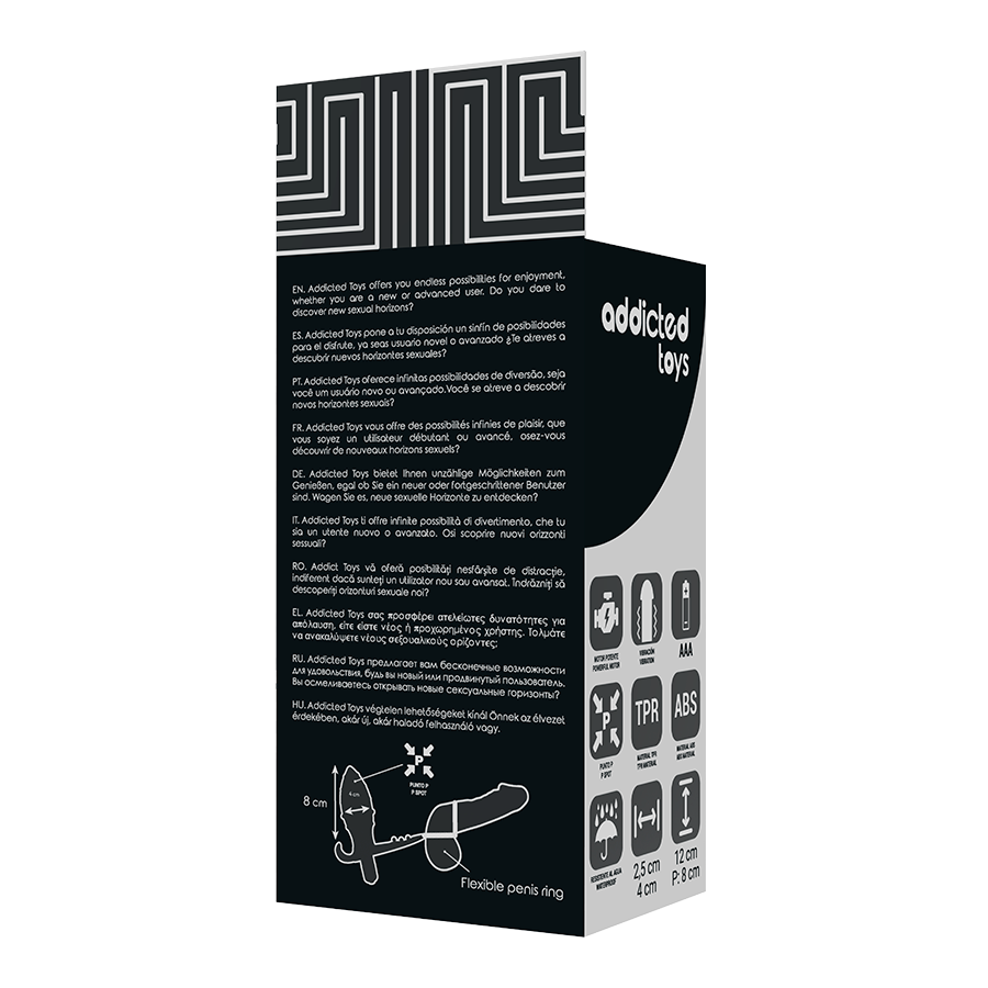 JUGUETES ADICTOS - PLUG ANAL COM ANEL DUPLO PRETO
