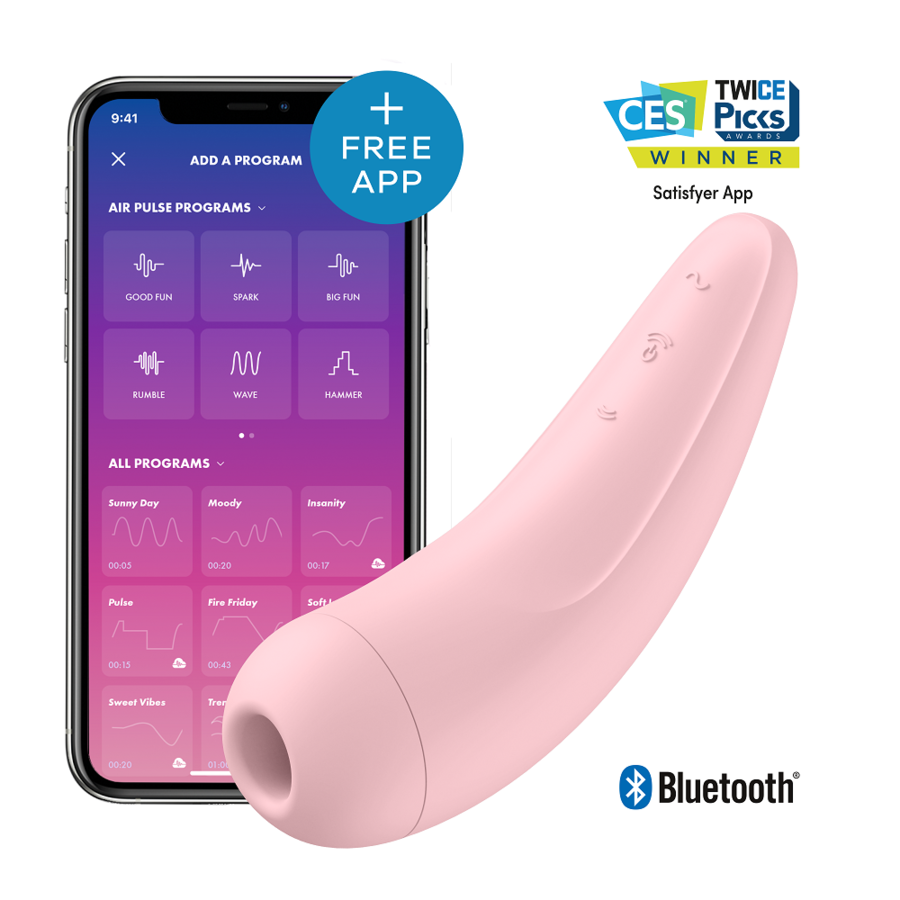 SATISFYER - CURVY 1 + VERMELHO ROSADO