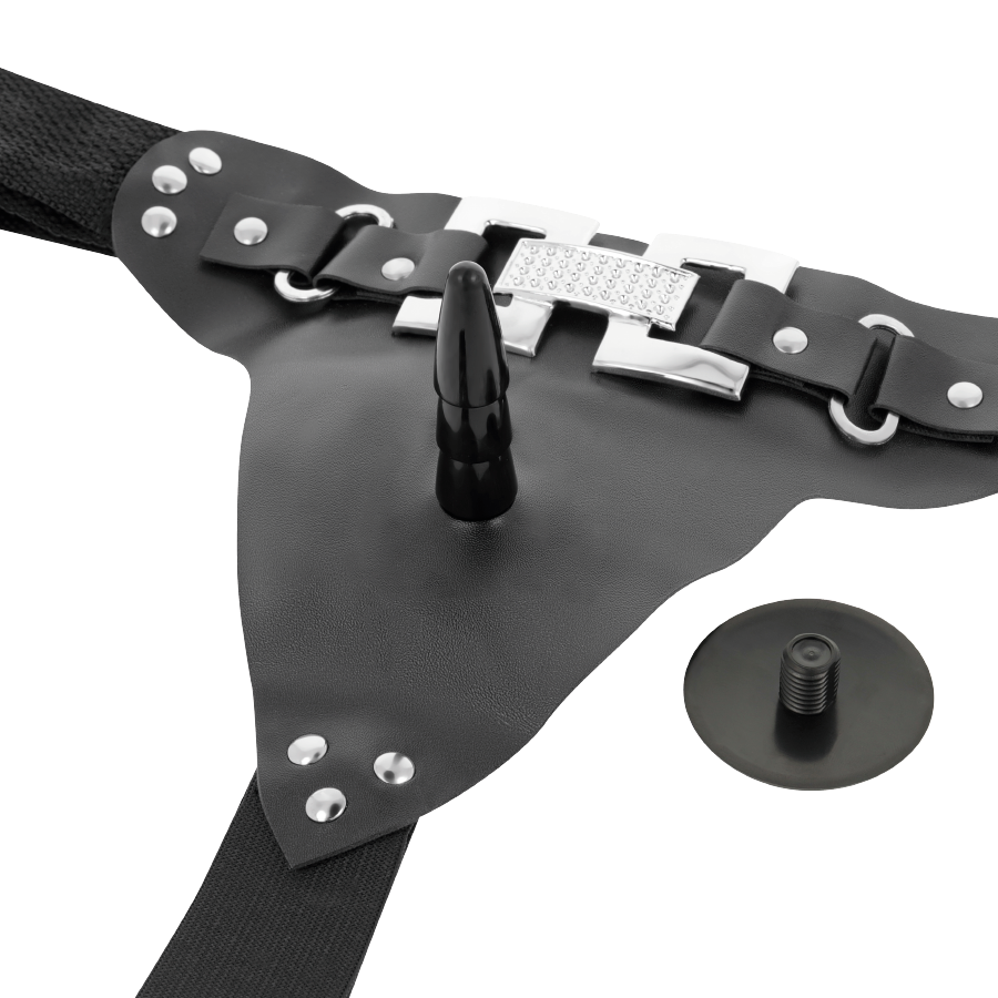 HARNES ATTRACTION - DELUXE COM VIBRAO REALÍSTICA 18 CM -O- 4.5 CM