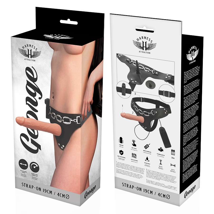 HARNES ATTRACTION - RNES GEORGE VIBRADOR REALÍSTICO 19 CM -O- 4 CM