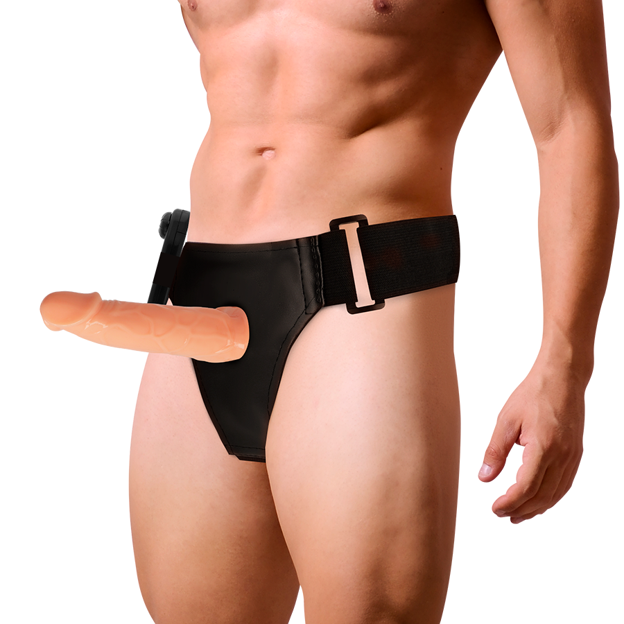 ARNÉS ATRACCIÓN - WILLIAN HOLLOW RNES CON VIBRADOR 17 CM -O- 4.5 CM