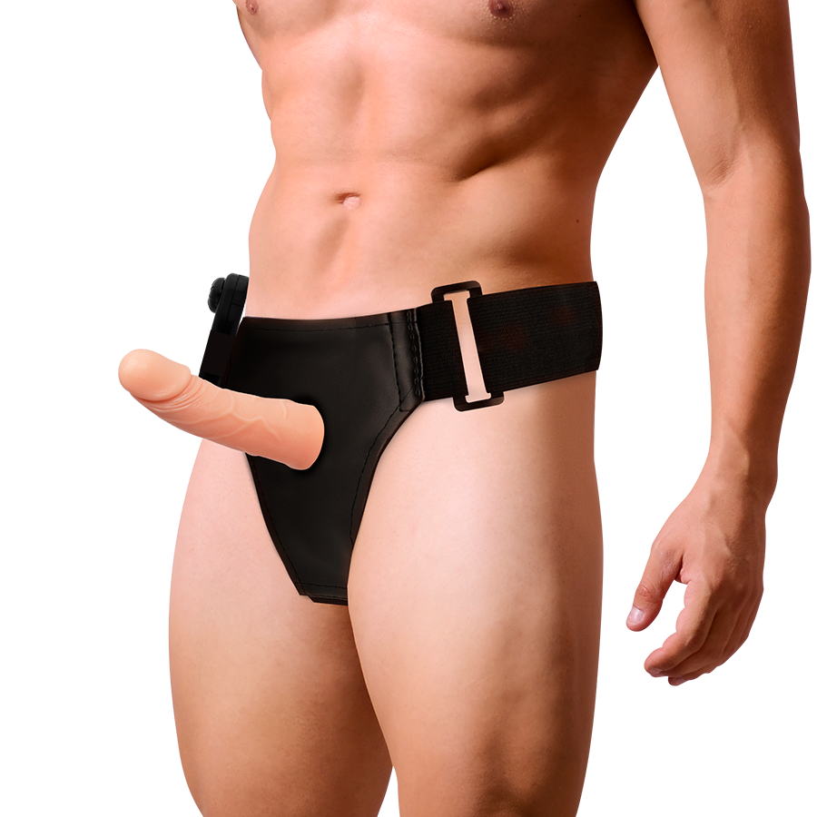 ARNÉS ATRACCIÓN - RNES ESTRUTURAS OCAS COM VIBRADOR 15 CM -O- 5 CM