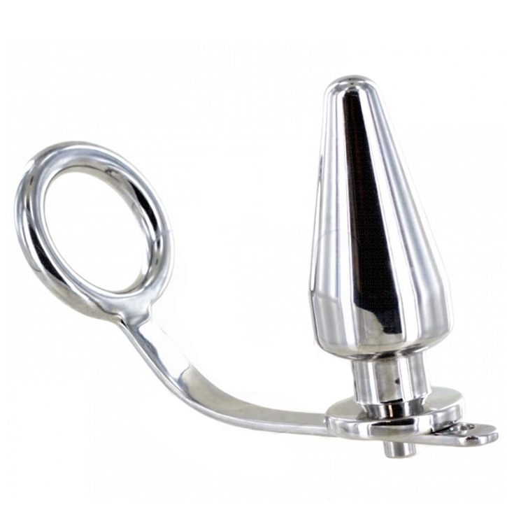 METAL DURO - ANEL DE AO COM PLUG ANAL 45 X 45MM