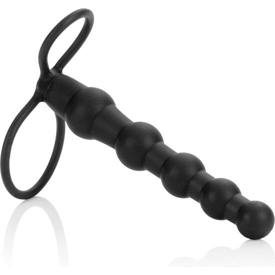 CALEXOTICS - PENETRADOR DUPLO CON CUENTAS NEGRO