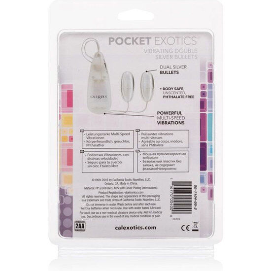 CALEXÓTICAS - BALAS VIBRATÓRIAS PRATA DUO