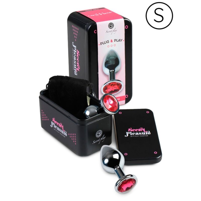 SECRETPLAY - PLUG ANAL EM ALUMÍNIO FÚCSIA 7 CM - Sex Shop Sexy