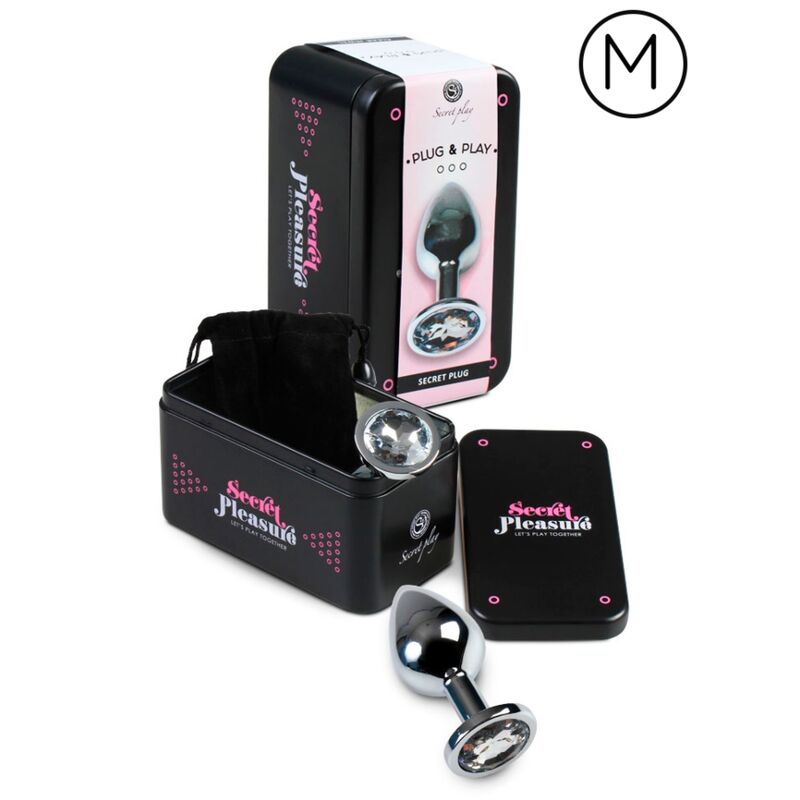 SECRETPLAY - PLUG ANAL EM ALUMÍNIO TRANSPARENTE 7 CM - Sex Shop Sexy