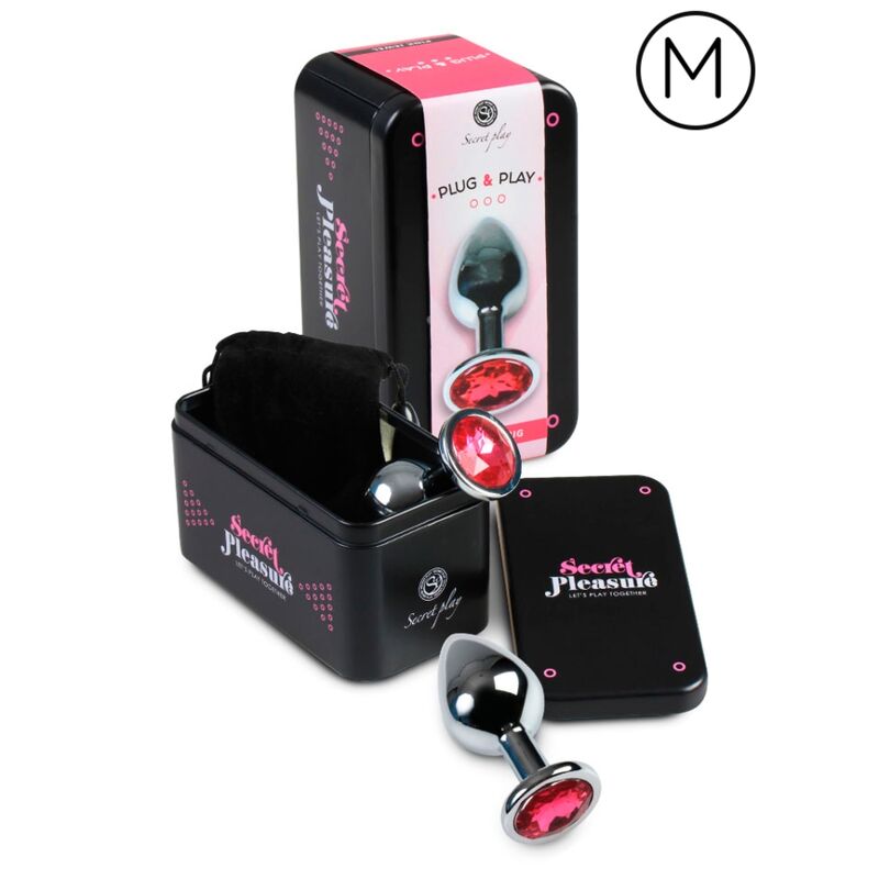 SECRETPLAY - PLUG ANAL EM ALUMÍNIO FÚCSIA 8 CM - Sex Shop Sexy