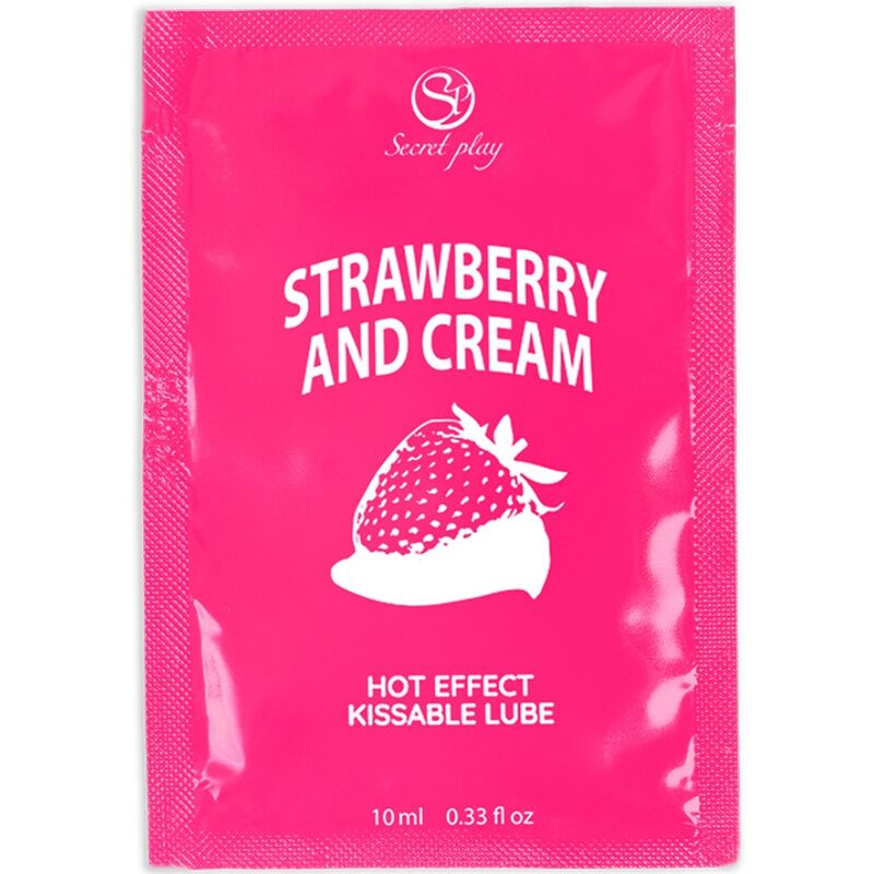SECRETPLAY - MONODOSE LUBRIFICANTE MORANGO & NATA 10 ML - Sex Shop Sexy