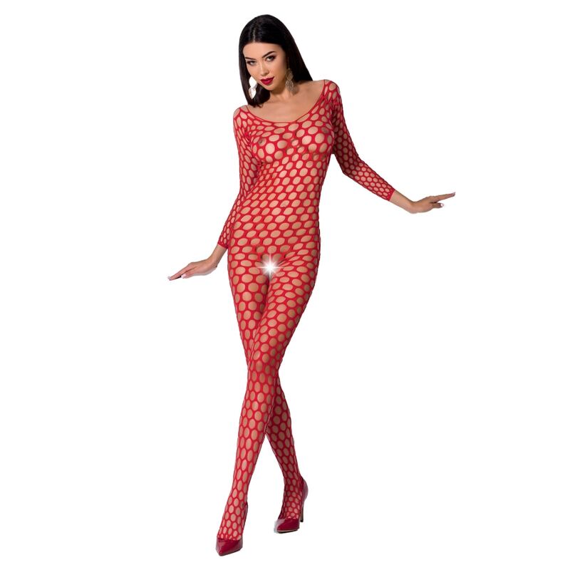 PASSION - MUJER BS077 BODYSTOCKING TAMANHO ÚNICO PRETO