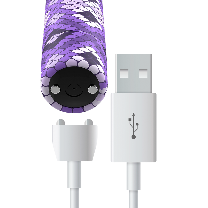 BALAS PERSONALIZADAS - BALA MAGNÉTICA SERPIENTE RECARGABLE MORADA 10V