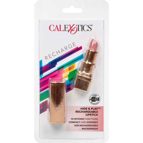Calexotics - Batom Recarregável Bala Hide &amp; Play Rosa Suave